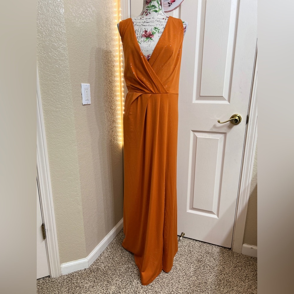 Ever Pretty Vibrant Orange Maxi Dress